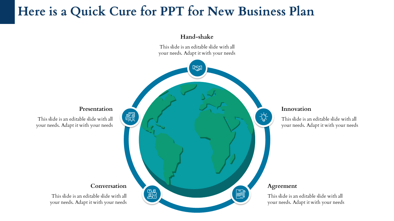 Innovative Globe Model PPT For New Business Plan Template